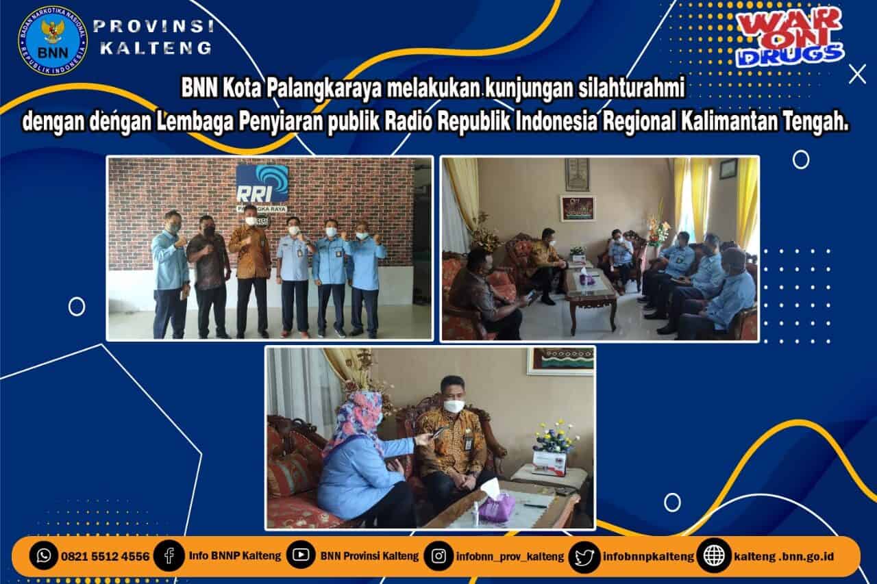 BNN Kota Palangkaraya melakukan kunjungan silahturahmi dengan dengan Lembaga Penyiaran publik Radio Republik Indonesia Regional Kalimantan Tengah Konsep Otomatis